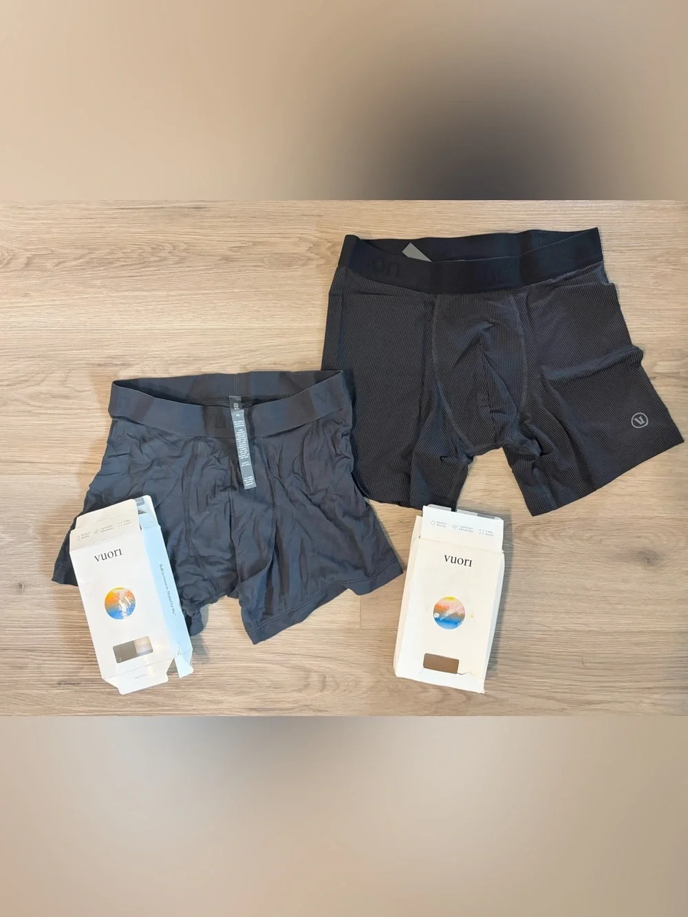 Vuori Men's Lifestyle Boxer Brief V1 Boxer Briefs - 2 Pack (Black) MSRP $70